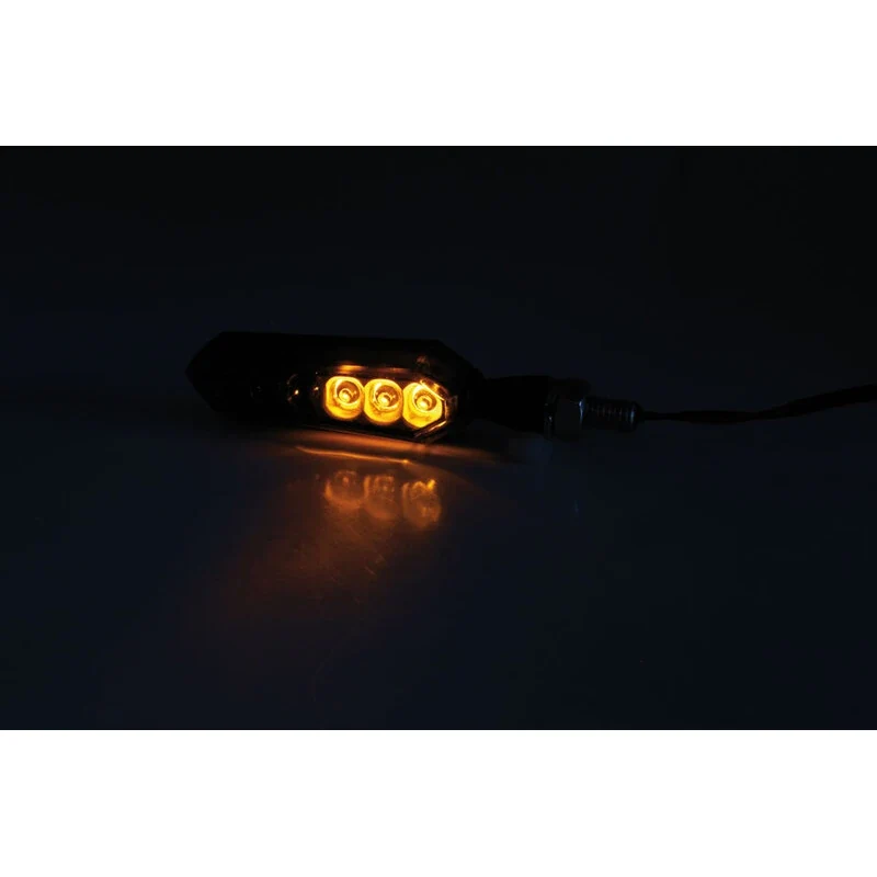 LED-Lauflichtblinker Highsider Smart Sora schwarz, Getönt, E-geprüft, 12V/4,8W