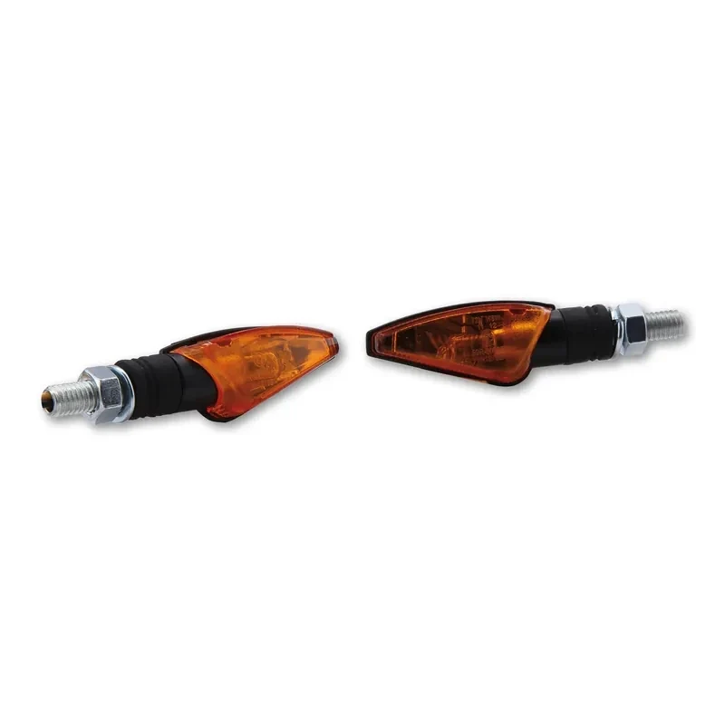 Blinker Paar Highsider Toledo, Schwarz, Gelb, M8, E-geprüft, 12V/6W