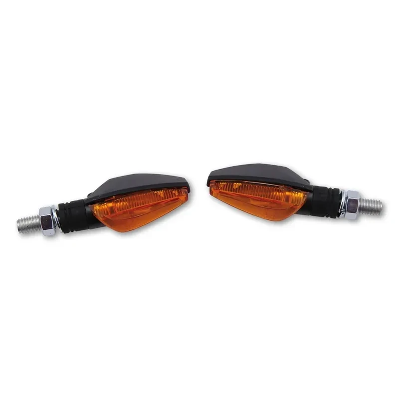 Blinker Paar Highsider Toledo, Schwarz, Gelb, M8, E-geprüft, 12V/6W