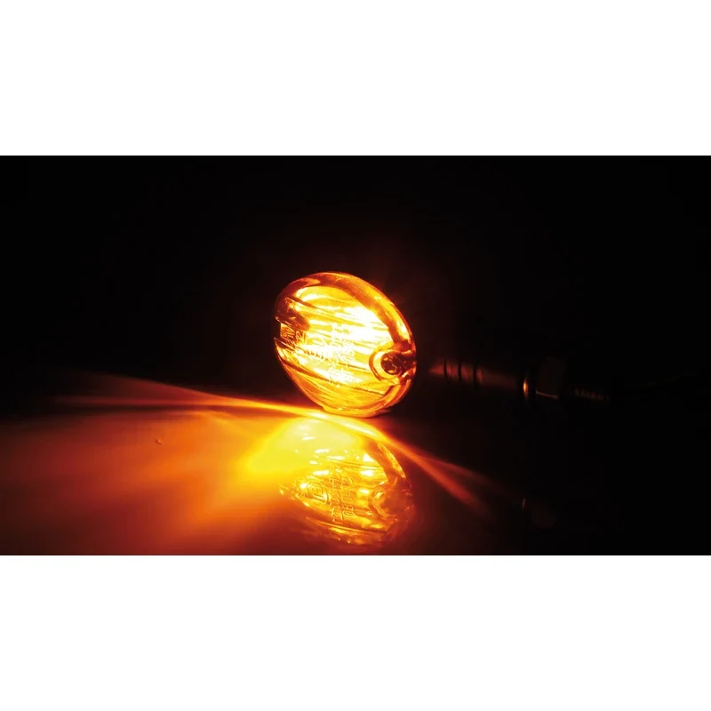 Blinker Paar Highsider Micro-Flash, Schwarz, Getönt, M10, E-geprüft, 12V/21W