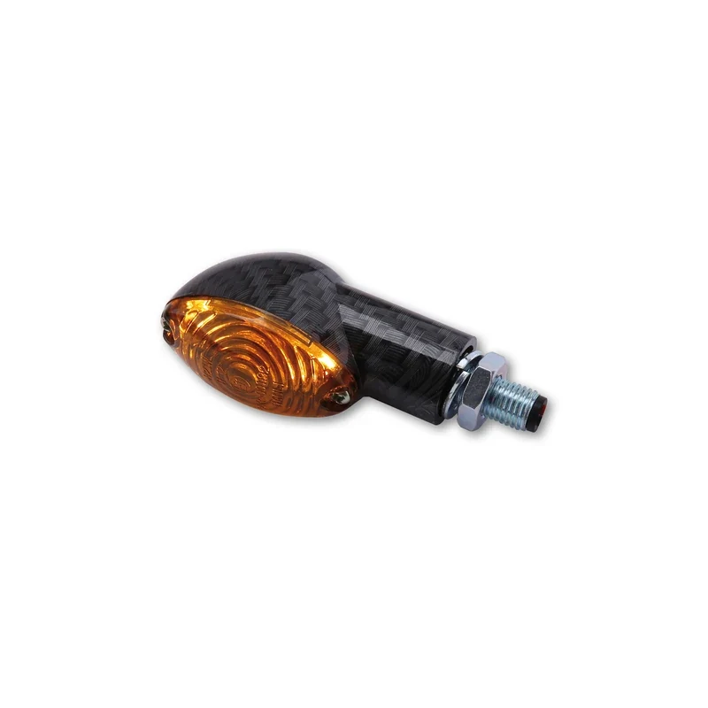 Blinker Paar Highsider Cateye, Carbonlook, Getönt, M10, E-geprüft, 12V/21W