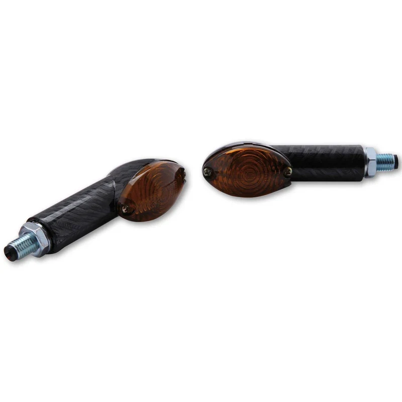 Blinker Paar Highsider Cateye, Carbonlook, Getönt, M10, E-geprüft, 12V/21W