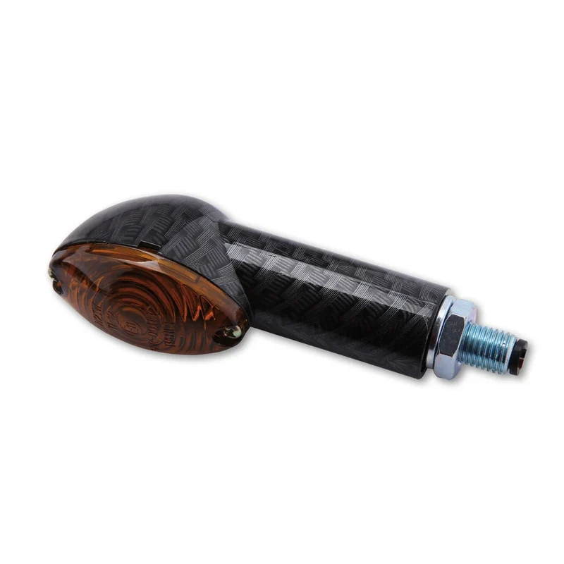 Blinker Paar Highsider Cateye, Carbonlook, Getönt, M10, E-geprüft, 12V/21W