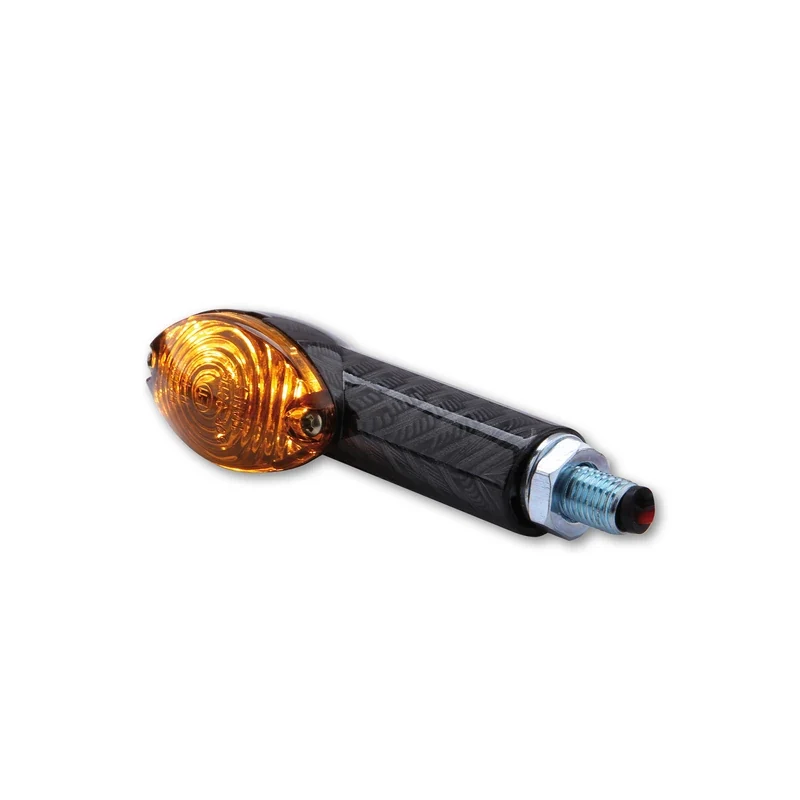 Blinker Paar Highsider Cateye, Carbonlook, Getönt, M10, E-geprüft, 12V/21W