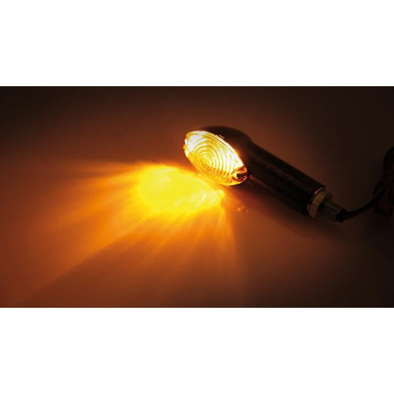 Blinker Paar Highsider Cateye, Carbonlook, Getönt, M10, E-geprüft, 12V/21W