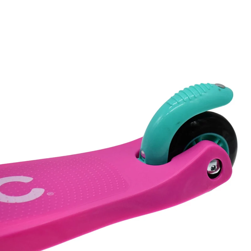 Zinc 3 Wheeled Sparkle Light Up Stunt Scooter Pink/Aqua