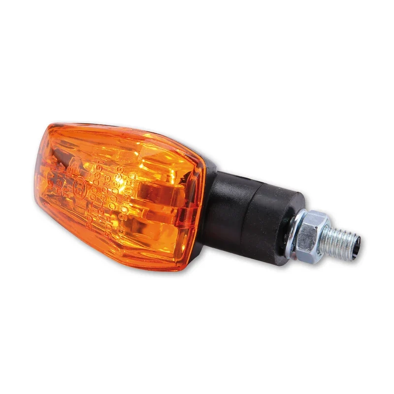 Blinker Paar Highsider Imola 1, Schwarz, Gelb, M8, E-geprüft, 12V/21W