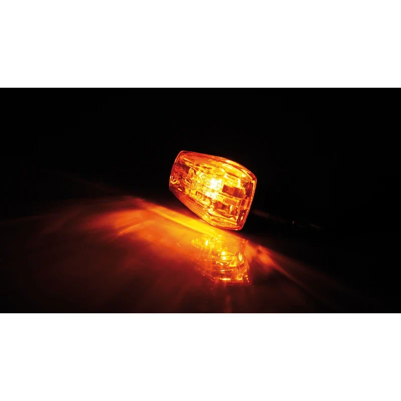 Blinker Paar Highsider Imola 1, Schwarz, Gelb, M8, E-geprüft, 12V/21W
