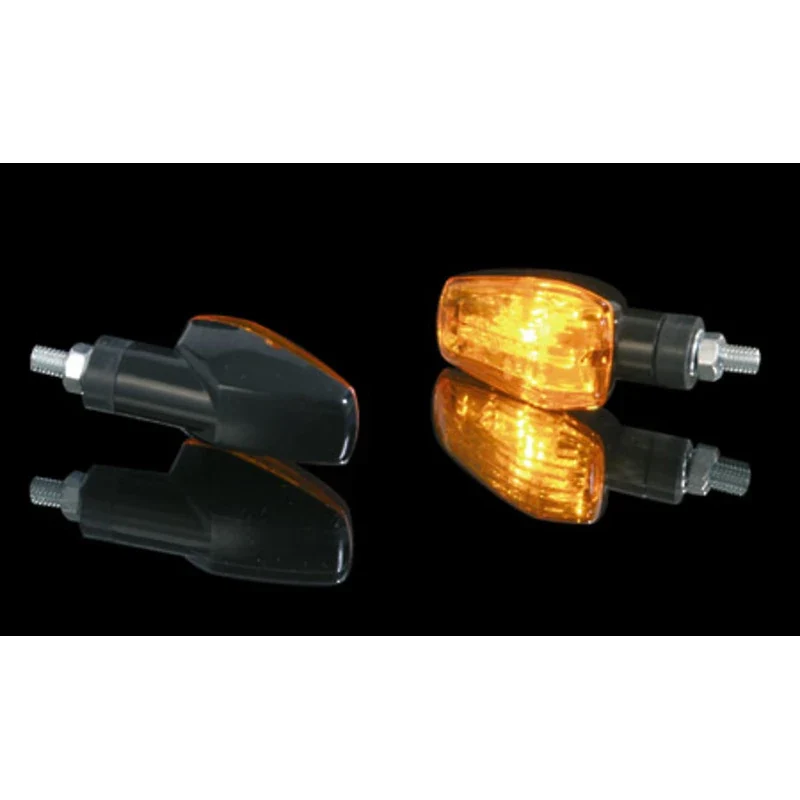 Blinker Paar Highsider Imola 1, Schwarz, Gelb, M8, E-geprüft, 12V/21W