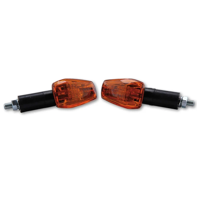 Blinker Paar Highsider Imola 1, Schwarz, Gelb, M8, E-geprüft, 12V/21W