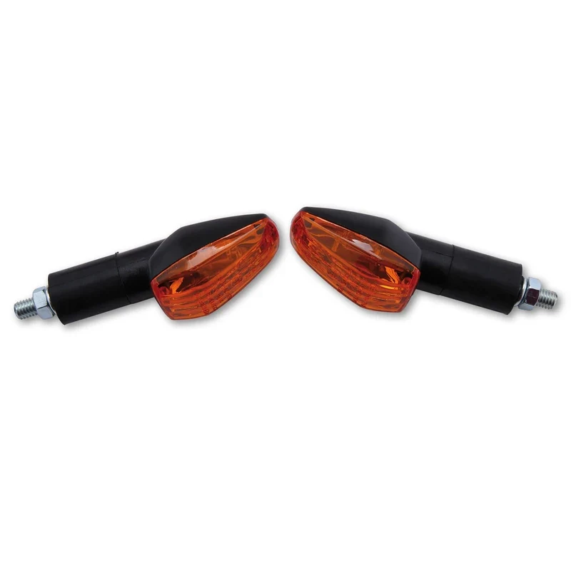 Blinker Paar Highsider Imola 1, Schwarz, Gelb, M8, E-geprüft, 12V/21W