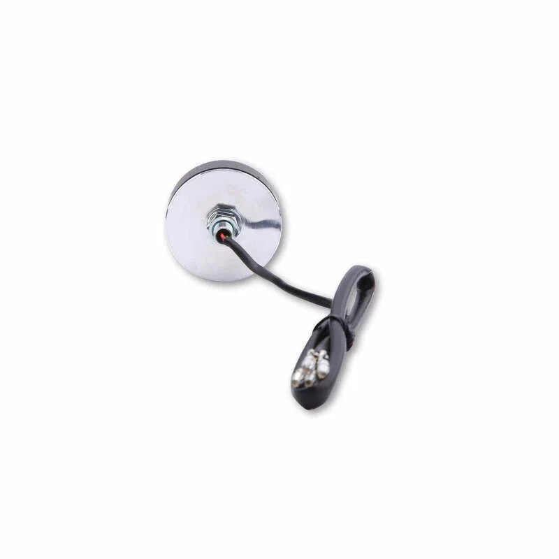 LED-Rücklicht Highsider Rocket schwarz, Alu, Getönt, Ø 45 mm, M8, E-geprüft, 12V
