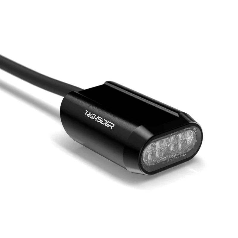 LED-Rücklicht Split-RS schwarz, Alu, Klar, 24x13 mm, KZL, E-geprüft, 12V/0,8W