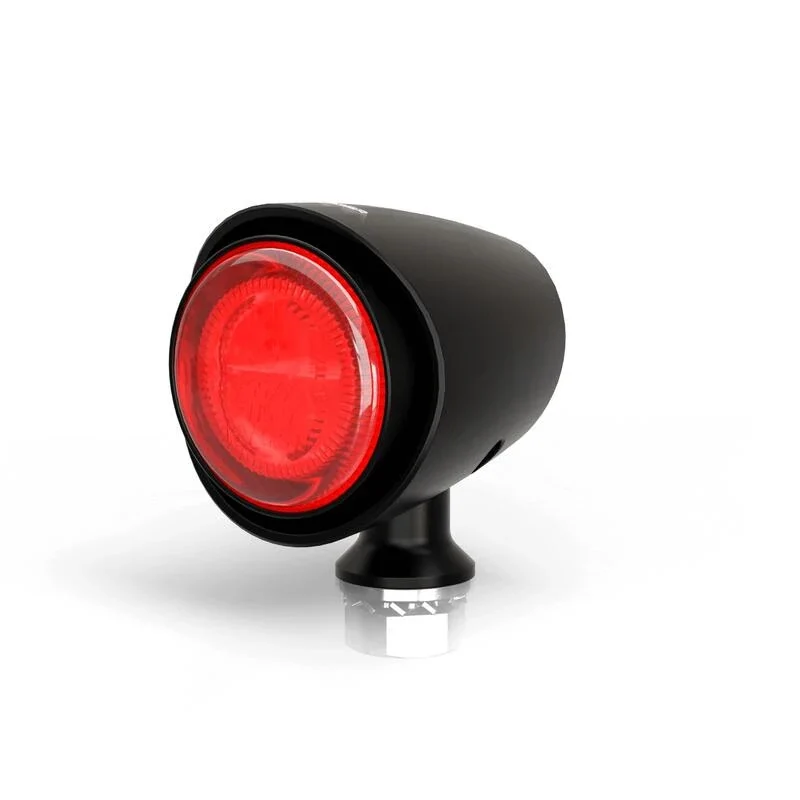 LED-Rücklicht Highsider Akron-X schwarz, Alu, Klar, Ø 39 mm, E-geprüft, 12V/0,1W