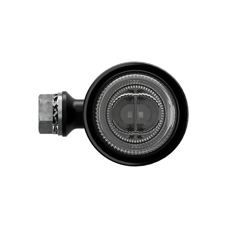 LED-Rücklicht Highsider Akron-X schwarz, Alu, Klar, Ø 39 mm, E-geprüft, 12V/0,1W