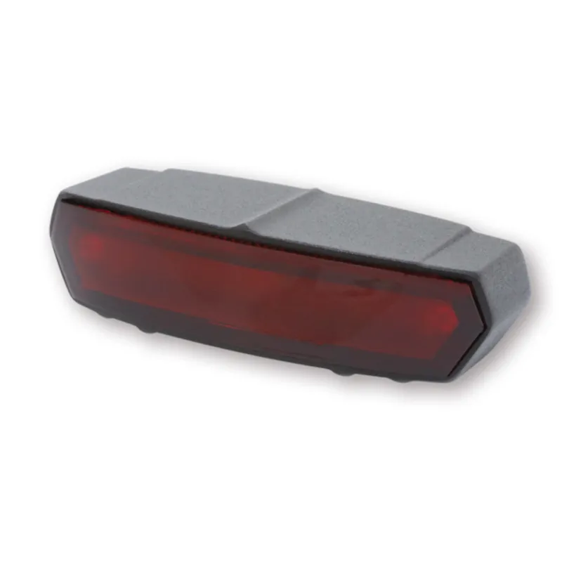 LED-Rücklicht Light Guide schwarz, 84x25 mm, mit KZL, E-geprüft, 12V/1W