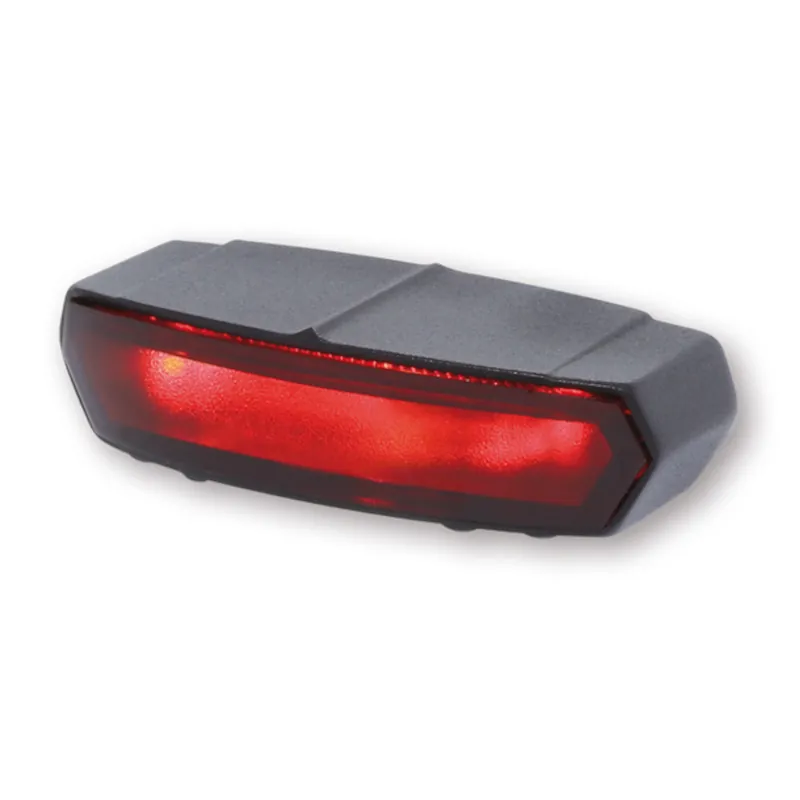 LED-Rücklicht Light Guide schwarz, 84x25 mm, mit KZL, E-geprüft, 12V/1W