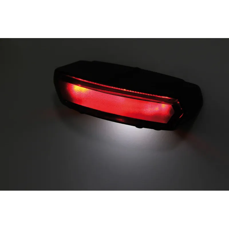 LED-Rücklicht Light Guide schwarz, 84x25 mm, mit KZL, E-geprüft, 12V/1W
