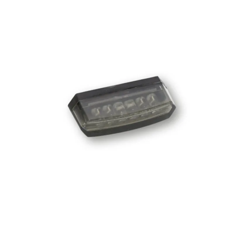 LED-Rücklicht Highsider Malibu schwarz, Getönt, 50x14 mm, E-geprüft, 12V/0,1W
