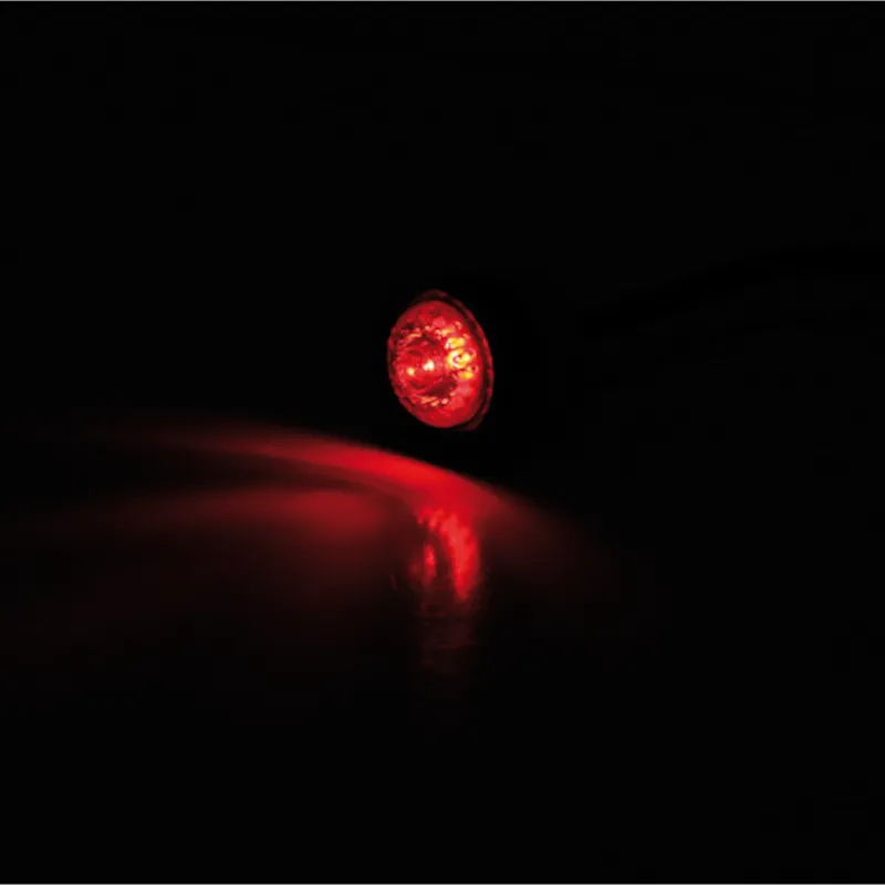LED-Rücklicht Highsider Mono schwarz, Alu, Klar, Ø 18 mm, M10, E-geprüft, 12V/1W