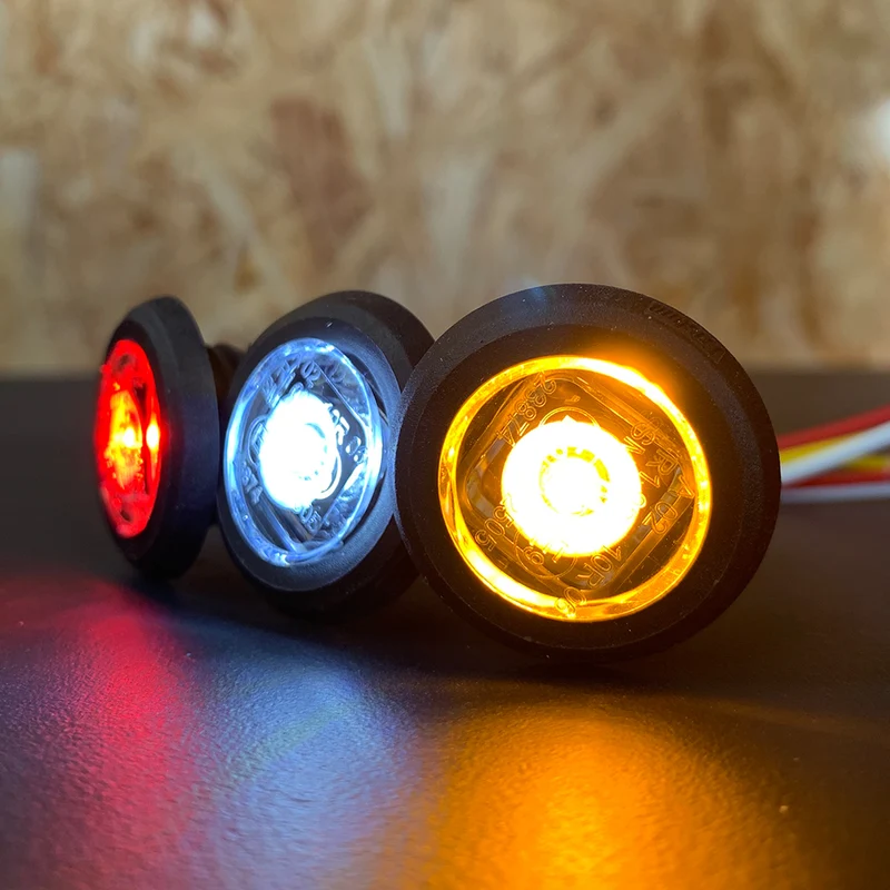 Runde LED-Markierungsleuchte Bulls Eye mit flacher und gebogener Dichtung