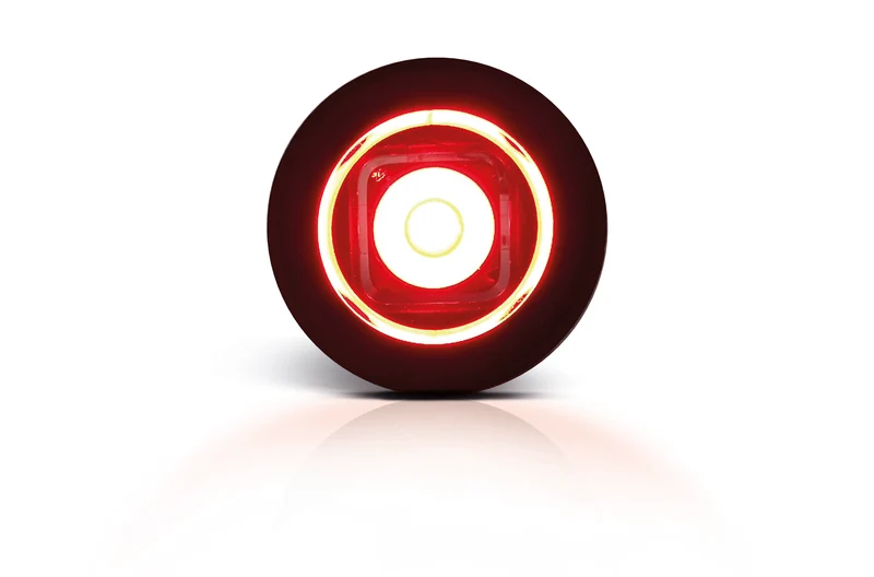 Runde LED-Markierungsleuchte Bulls Eye mit flacher und gebogener Dichtung
