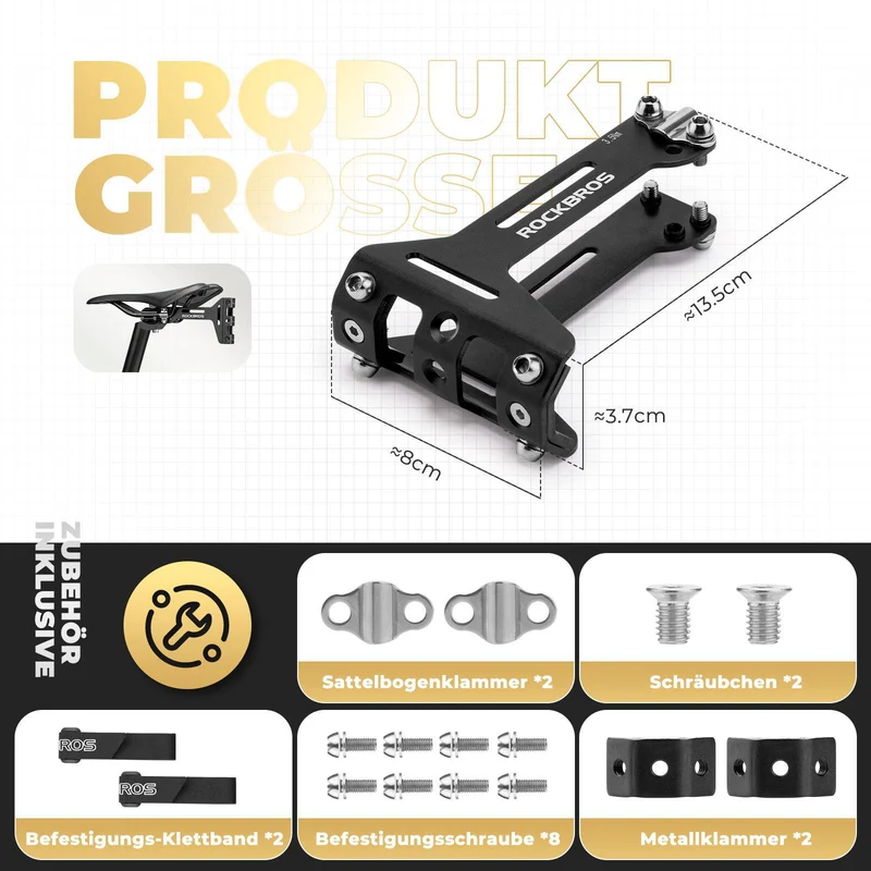 ROCKBROS Fahrrad Flaschenhalter Adapter Aluminum Einstellbar Halterung
