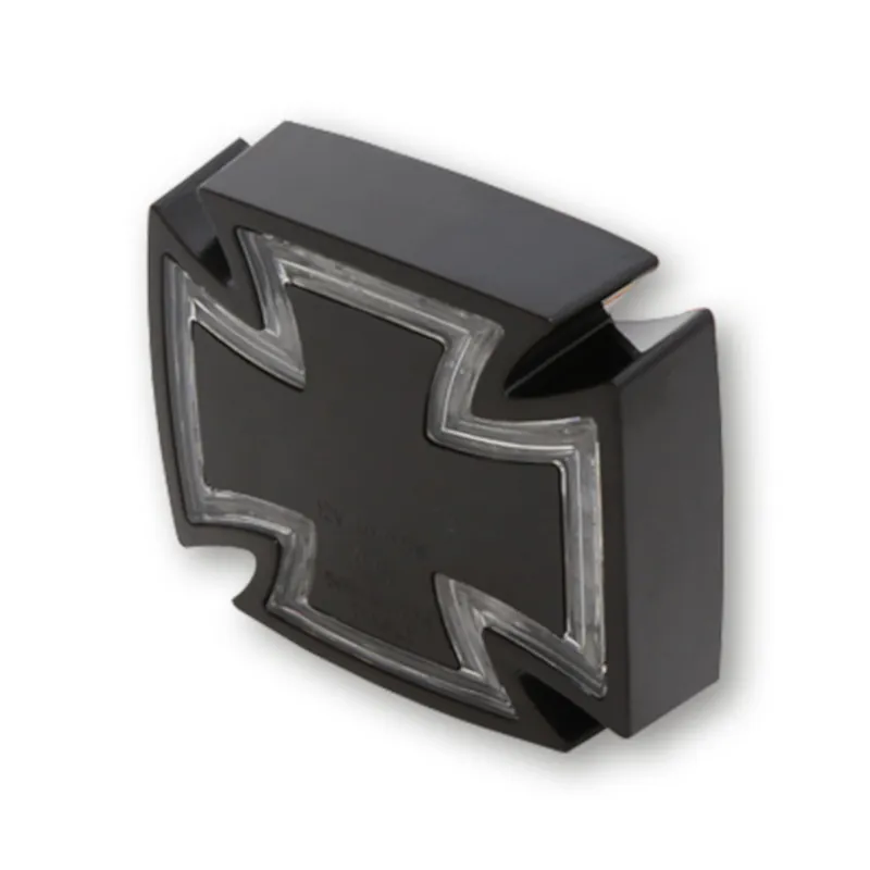 LED-Rücklicht Highsider Gothic schwarz, Klar, 74x64 mm, E-geprüft, 12V/0,5W