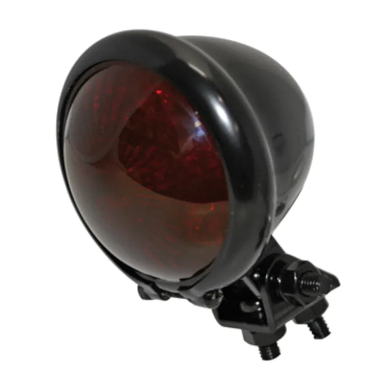 LED-Rücklicht Highsider Bates-Style schwarz, Ø57 mm, E-geprüft, 12V/0,3W