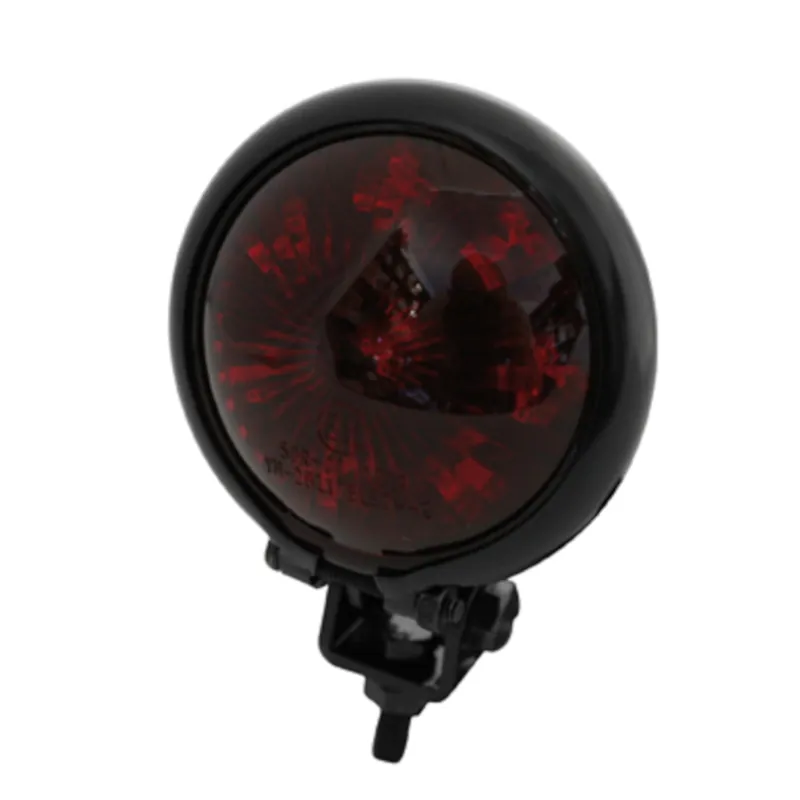 LED-Rücklicht Highsider Bates-Style schwarz, Ø57 mm, E-geprüft, 12V/0,3W