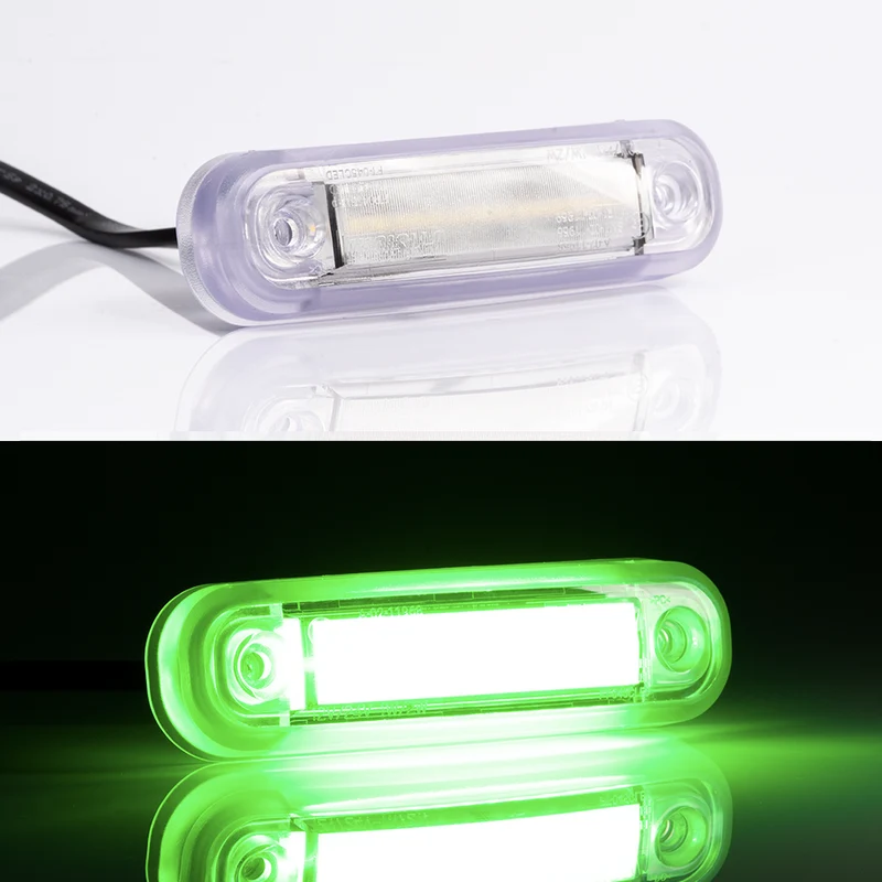 LED-Markierungsleuchte mit Neoneffekt und transparenter Dichtung / Grün