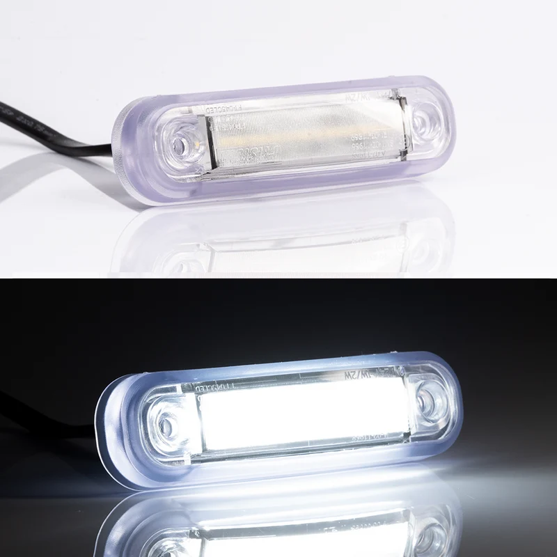LED-Markierungsleuchte mit Neoneffekt und transparenter Dichtung / Weiß