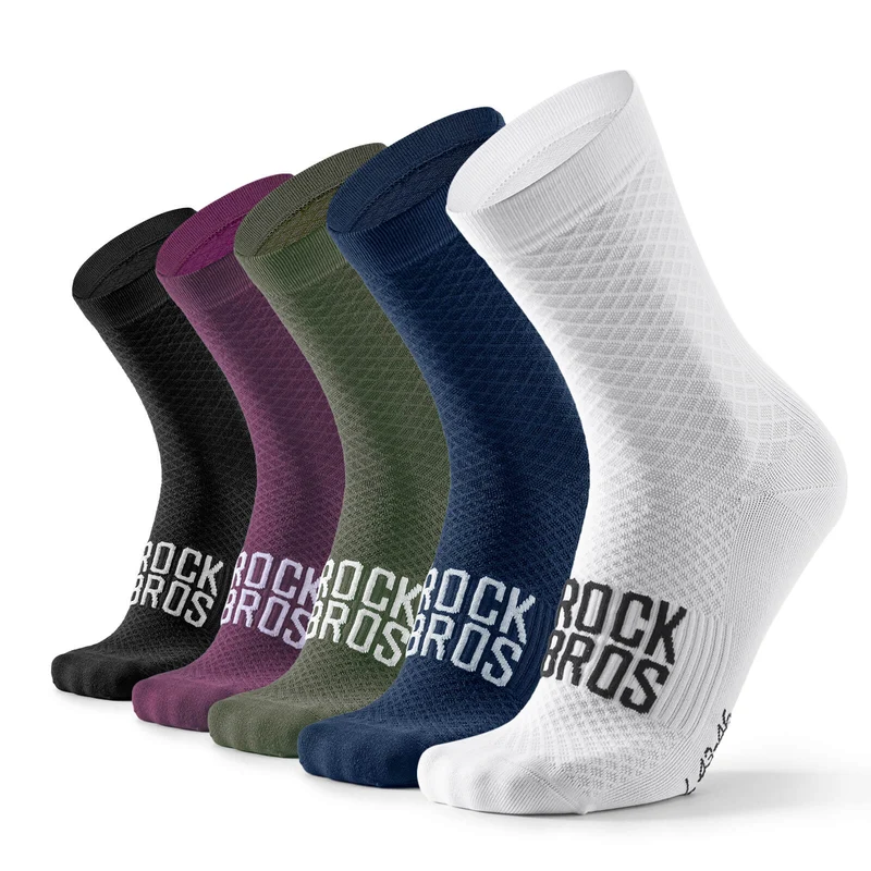 ROAD TO SKY Sportsocken Baumwolle Atmungsaktive Laufsocken für MTB & Rennrad