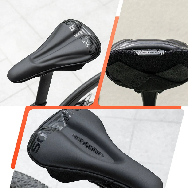 ROCKBROS Fahrrad Sattelbezug Gel Gepolsterter Weicher Fahrradsitz Bezug