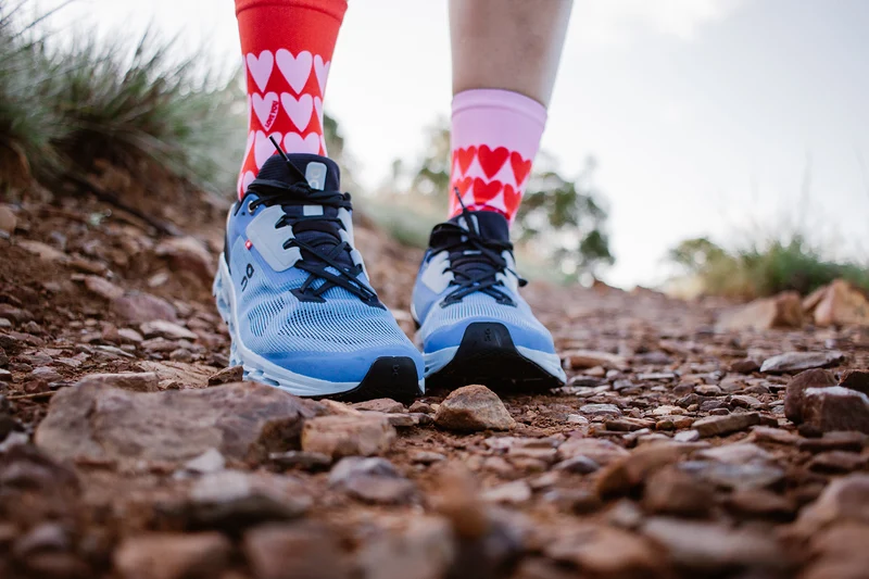 Sox Footwear Hearts Bright & Fun Premium Crew Socks
