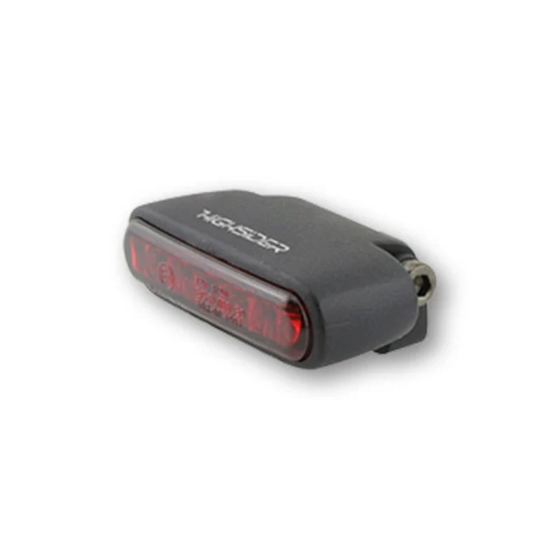 LED-Rücklicht Highsider Organic schwarz, Rot, 44x12 mm, E-geprüft, 12V/1W
