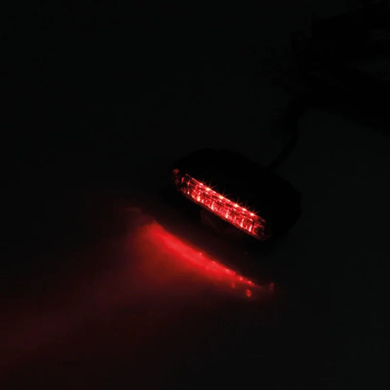 LED-Rücklicht Highsider Organic schwarz, Rot, 44x12 mm, E-geprüft, 12V/1W