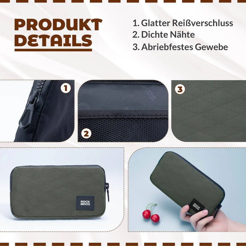 ROCKBROS Geldbörse Portemonnaie Geldbeutel Handytasche für Kreditkarte Schlüssel