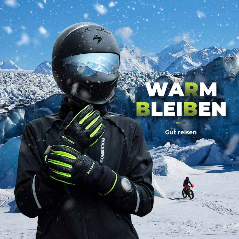 ROCKBROS Handschuhe Fahrradhandschuhe Touchscreen Thinsulate Skihandschuh