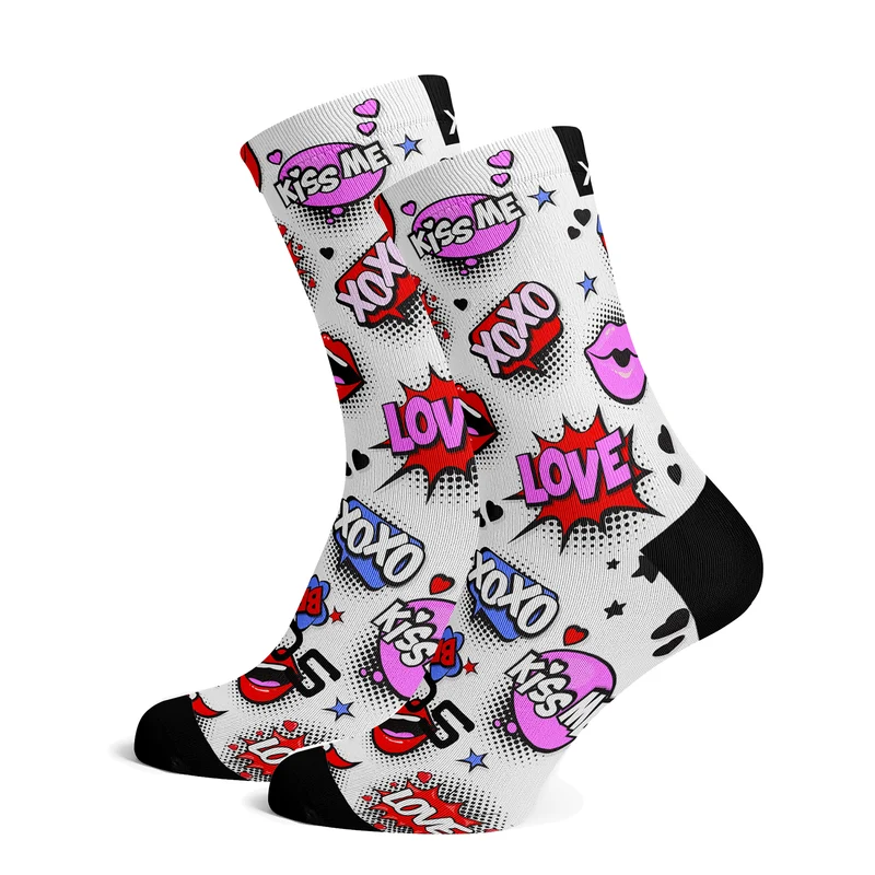 Sox Footwear Love Struck Bright & Fun Premium Crew Socks