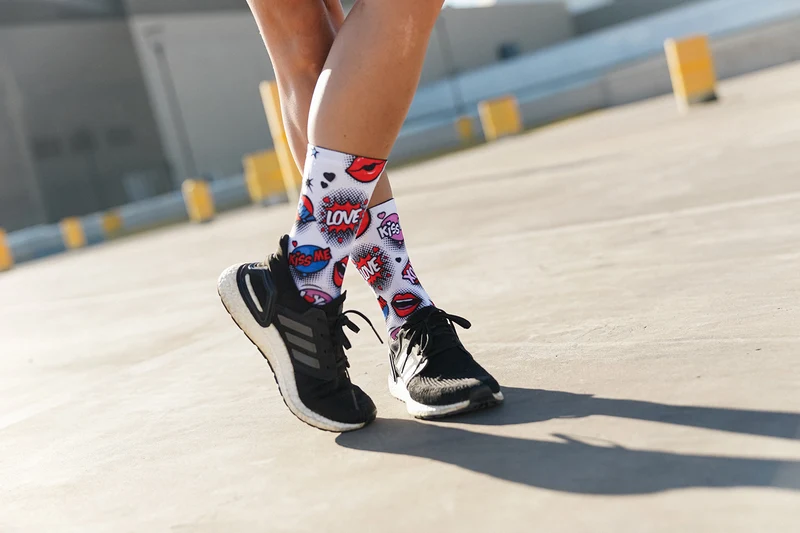 Sox Footwear Love Struck Bright & Fun Premium Crew Socks