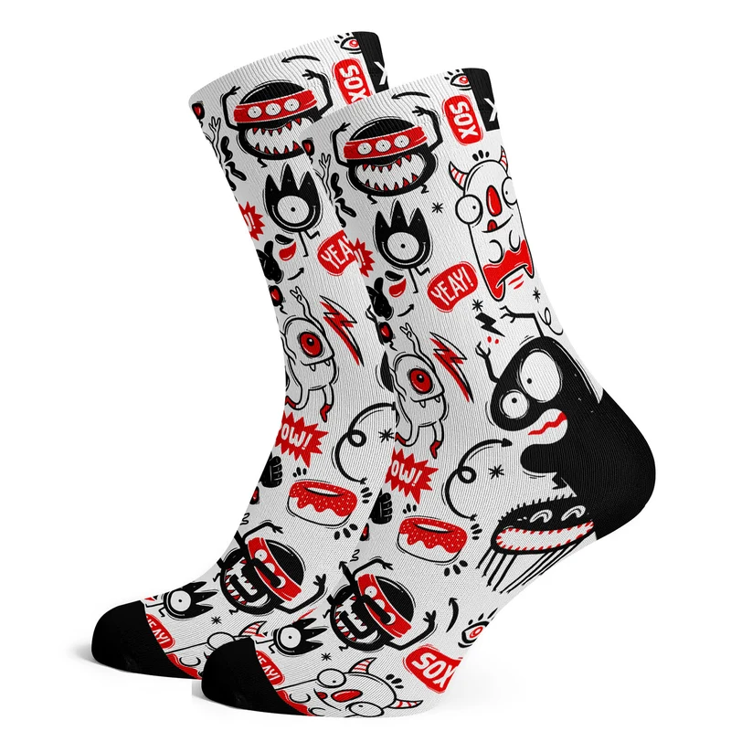 Sox Footwear Monster Bright & Fun Premium Crew Socks