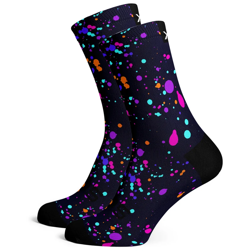 Sox Footwear Purple Splash Bright & Fun Premium Crew Socks