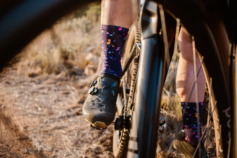 Sox Footwear Purple Splash Bright & Fun Premium Crew Socks