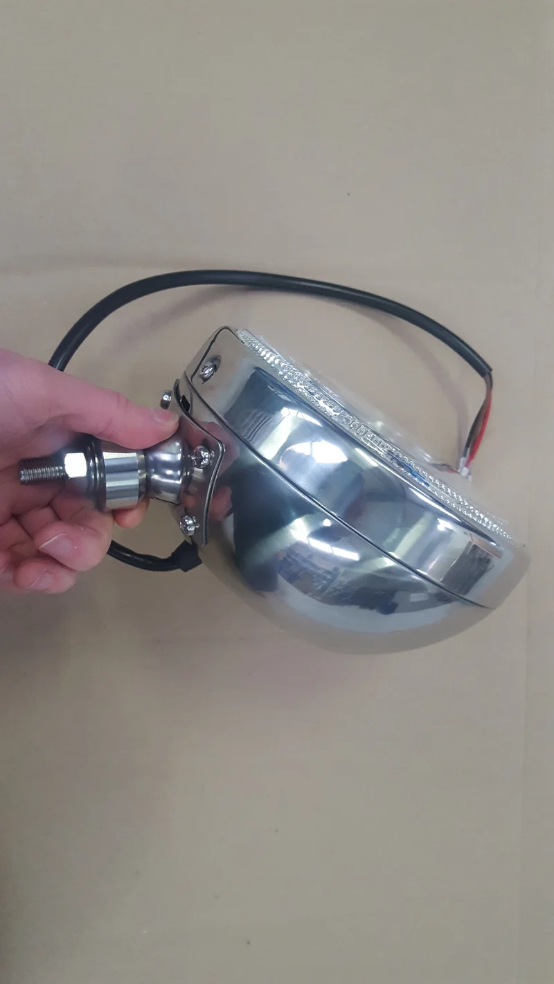 Edelstahl-Spot-Lampe mit LED-Angel-Eye-Halo-Ring / 12 V