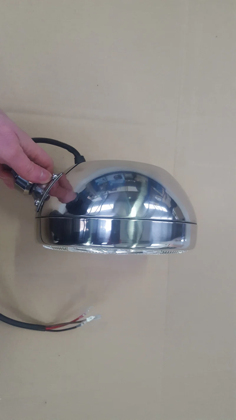 Edelstahl-Spot-Lampe mit LED-Angel-Eye-Halo-Ring / 12 V