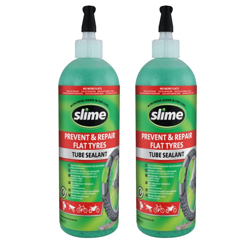 Slime Tube Sealant 473ml / 16oz Bike Puncture Prevention & Repair Flat Tyres