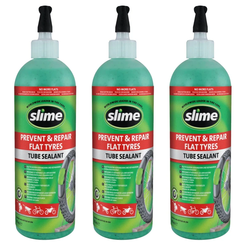 Slime Tube Sealant 473ml / 16oz Bike Puncture Prevention & Repair Flat Tyres