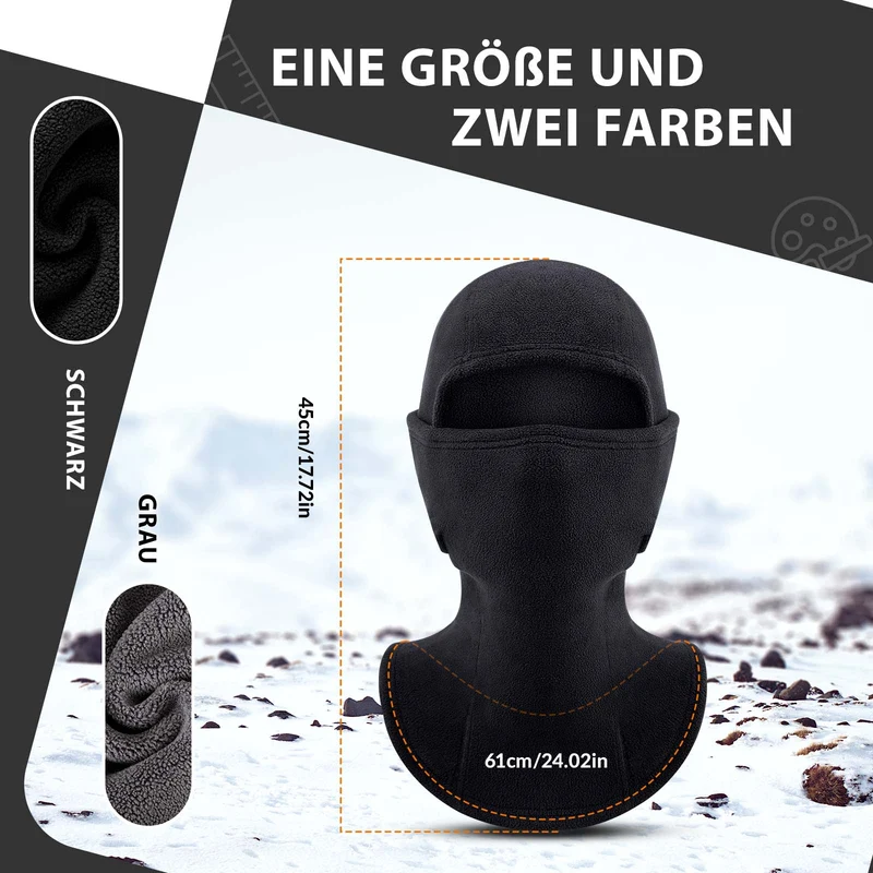 ROCKBROS Balaclava Winter Skimaske Warm Sturmmaske Unisex Einheitsgröße
