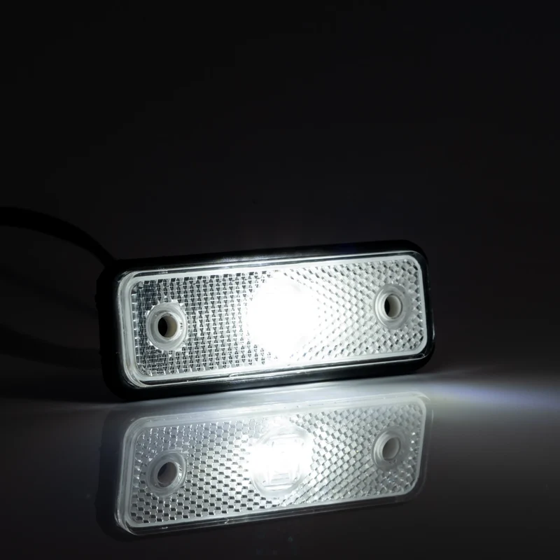 Schlanke rechteckige LED-Positionsleuchte mit Reflektor